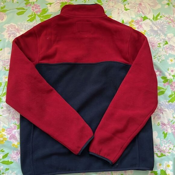 Lands End Colorblock 1/4 Snap Fleece - M - Picture 8 of 12